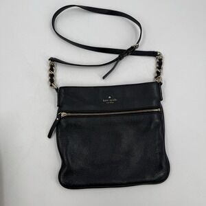 kate spade Black Pebbled Leather Crossbody Handbag Cobble Hill